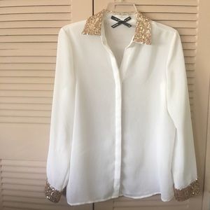 Golden Long Sleeve Button Shirt